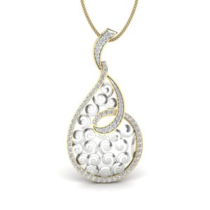 Ishi จี้เพชร18K สีทองสวยงามประดับเพชร - Product Image 1