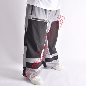 Pantalones holgados de gran tamaño personalizados de alta calidad, pantalones de esquí de nieve de talla grande a prueba de viento, pantalones técnicos estampados de pierna ancha para ropa de calle informal - Product Image 3