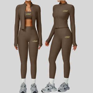 Ensemble de vêtements d'entraînement populaire pour femmes Yoga Seamless Short Legging Bra Gym Set Yoga Active Wears Wear Set - Product Image 2