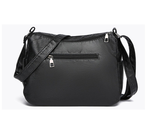 Sac à bandoulière multifonctionnel rétro en PU pour femmes, grande capacité, fermeture éclair, mode décontractée, sac à main pour le travail - Product Image 6