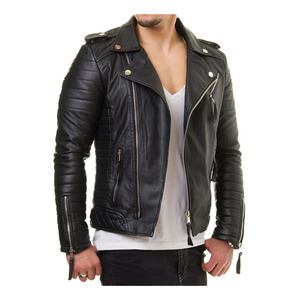 Chaqueta de cuero de cordero negro para hombre, chaquetas de cuero de moda, chaquetas de cuero de paquistaní - Product Image 3