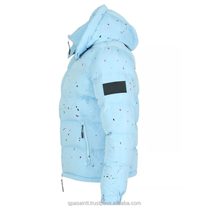 Blouson bulle pour homme avec logo personnalisé OEM Blouson hiver surdimensionné détachable à capuche personnalisé de haute qualité - Product Image 3