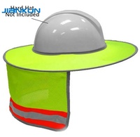 Casque de sécurité ABS respirant et réfléchissant avec visière pare-soleil, haute résistance aux chocs pour la construction, protection complète du cou et de la tête