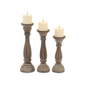 <b>Set</b> of 3 Wholesale Wooden Decorative <b>Candle</b> Stand for Home Festive Christmas Living Room Decoration Manufactured by Supplier - Product Image 1