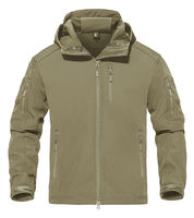 Chaqueta Casual de Invierno para Hombre, con Capucha, Estilo Safari, de Piel de Oveja, Delgada, Transpirable, Impermeable y Resistente al Viento, 100% Poliéster