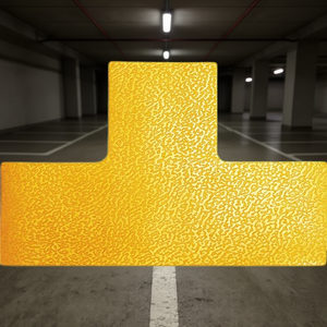 Marcador de Espacio de Estacionamiento Autoadhesivo en Forma de T, Color Amarillo Señalizador, 20 Piezas por Caja, Adhesivo de Pared Duradero - Product Image 3
