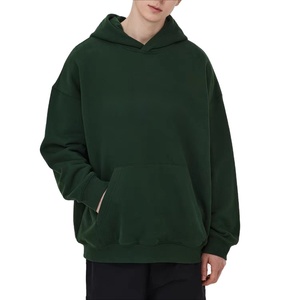 เสื้อมีฮู้ดแบบสวมหัวมีฮู้ดทรงหลวมของผู้ชายแบบเรียบง่ายผ้าฝ้ายมีฮู้ดสีทึบ2026ฤดูใบไม้ผลิ - Product Image 1