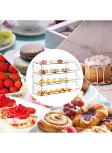 2025 dernière arrivée élégant plaqué or à un niveau gâteau support à la main en acier inoxydable outils pour anniversaire OPP sac emballé - Product Image 2