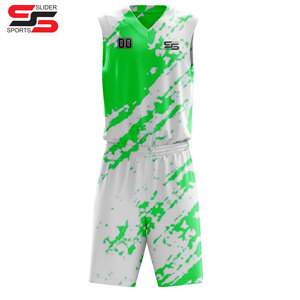 Uniforme de baloncesto estampado personalizado para hombre, ropa deportiva de último diseño, conjuntos transpirables de talla grande para la temporada de verano - Product Image 5