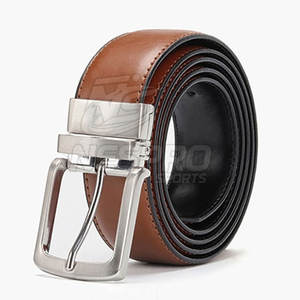 Ceinture en cuir de peau de vache décontractée professionnelle pour hommes-Ceinture de fitness d'entraînement légère et durable - Product Image 1