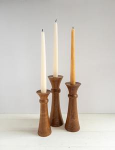 Handcrafted <b>Wooden</b> Natural Acacia Wood Color <b>Candlestick</b> Holder Handmade <b>Wooden</b> Polished Candle Stand or Candle Holder - Product Image 4