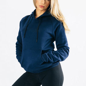 Sudadera de invierno larga de talla grande para mujer a la moda con capucha transpirable Sudadera con capucha ajustada Servicios OEM Patrón de estampado de logotipo frontal - Product Image 4