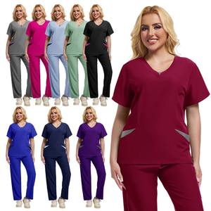 Haute qualité Polyester Spandex Jersey respirant soins infirmiers hôpital Scrubs OEM uniformes médicaux, y compris les blouses de laboratoire - Product Image 3