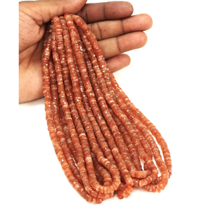 Cuentas Heishi de Piedra Solar Facetada: Gemas AAA para Joyería y Artesanía (5-7mm) - Product Image 2