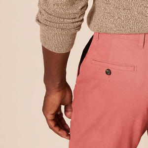 Pantalon chino formel pour homme, taille européenne, coupe slim, couleur personnalisée, fermeture éclair, pantalon droit fin pour l'extérieur, été, pantalon crayon - Product Image 6