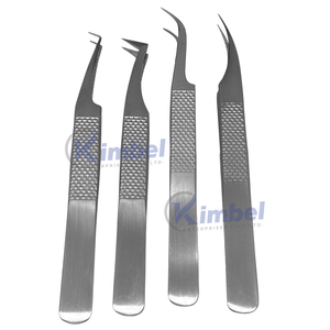 Pinzas de pestañas Tipo L de volumen de Punta puntiaguda profesional Pinzas de extensión de pestañas de calidad de grado A + de alta precisión de acero inoxidable - Product Image 5