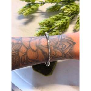 Navajo Handmade Sterling <b>Silver</b> Stamped Fashion <b>Cuff</b> <b>Bracelet</b> - Product Image 2