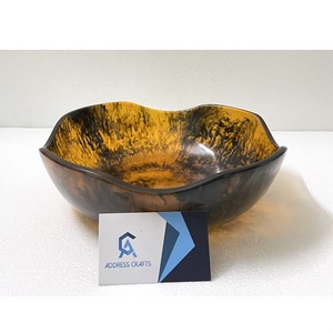 ชามใส่สลัดและผลไม้ทำด้วยมือทำจากเรซินอุปกรณ์รับประทานอาหารทันสมัย - Product Image 3