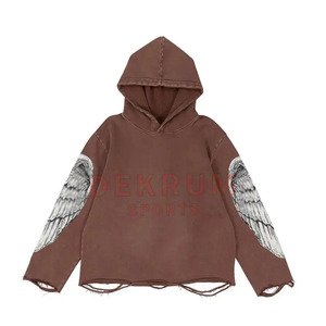 Sweats à capuche délavés à l'acide de haute qualité, les plus vendus, style streetwear pour l'hiver, teinture unie, impression numérique, respirants, personnalisez votre propre stock - Product Image 1