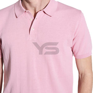 Camiseta Polo de manga corta ajustada informal personalizada para hombre, Jersey transpirable de tela con color sólido y logotipo impreso para golf - Product Image 3
