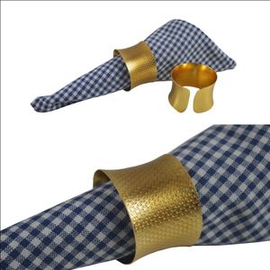 Design attrayant vente directe d'usine décoration de mariage plusieurs couleurs alliage solide métal ronds de serviette pour hôtel Restaurant décembre - Product Image 3