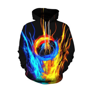 Sudaderas con capucha cómodas para hombre, ropa de calle transpirable con capucha, fabricadas en fábrica de poliéster/algodón para el invierno - Product Image 1