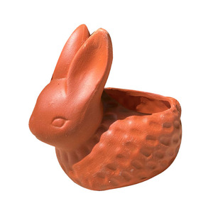 Pot en terre cuite en forme de lapin professionnel du Vietnam pour la maison et le jardin plante pierre de croissance Lotus Mini création de paysage - Product Image 1