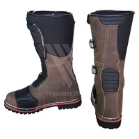 Sepatu Balap Motor Kulit Sapi Model Baru Buatan Khusus Sepatu Balap Kustom Sepatu Kulit Motocross untuk Pengendara Motor