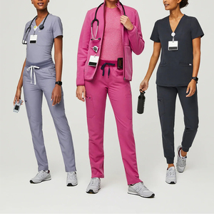 Nueva llegada Venta caliente cintura banda elegante Doctor Hospital Scrubs Doctor ropa lavable Hospital uniforme enfermera Scrubs traje conjunto - Product Image 3