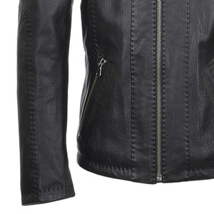Venta Premium Fashion Street Wear Chaqueta de cuero Transpirable PU Hombres Precio bajo Chaqueta de cuero de moda Tamaño personalizado - Product Image 5