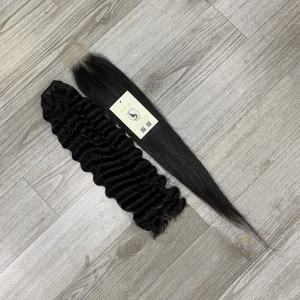 Envío rápido Paquete de cabello crudo suave y duradero rizado suelto y extensiones de cabello humano con cierre recto HD Lace 2x6 - Product Image 6