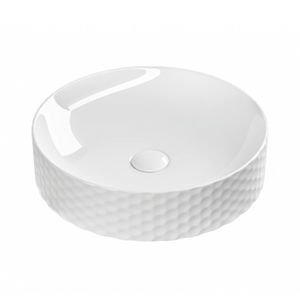 Lavabo ovale monotrou pour comptoir en céramique moderne de qualité supérieure pour hôtel Garantie de 2 ans d'origine turque - Product Image 1