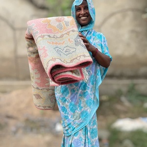 พรมปูพื้นขนสัตว์ดีไซน์วินเทจพรมสำหรับห้องนั่งเล่น - Product Image 3