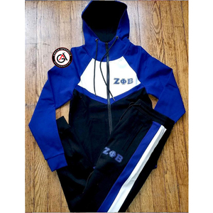 Zeta Phi Beta-chándal de lana bordado para mujer, traje de Jogging de estilo personalizado - Product Image 1