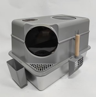 Bac à litière pour chat en acier inoxydable anti-odeurs, facile à nettoyer, pour usage domestique privé, accessoires pour bac à litière pour chat