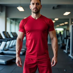 Entraînement musculation t-shirt hommes 100% coton athlétique vêtements de sport t-shirt hommes haute qualité été exercice t-shirt hommes - Product Image 2