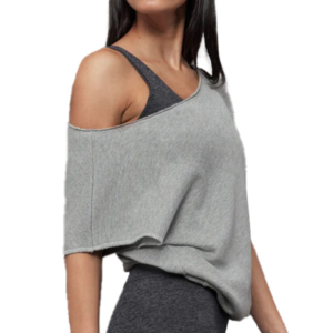 เสื้อมีฮู้ดแขนยาวสำหรับผู้หญิงเสื้อวอร์มเปิดไหล่แบบมีซิป - Product Image 2
