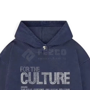 เสื้อมีฮู้ดผ้าฟลีซสำหรับผู้ชายเสื้อฮู้ดผ้าโพลีเอสเตอร์/ ผ้าฝ้ายผสมแฟชั่นสตรีทแวร์แบบสวมหัวทันสมัยสำหรับฤดูหนาว - Product Image 3