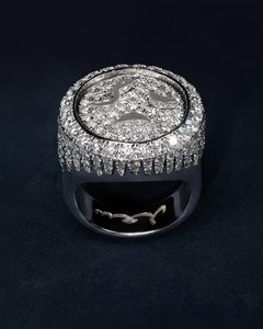 Hip Hop Iced 925 Sterling Silver VVS Moissanite Diamond <b>Ring</b> Unique Designs for <b>Men</b> Women Anniversary Party Wear Fine Jewelry - Product Image 1