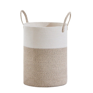 Cesta de almacenamiento de malla de algodón plegable de doble asa de gran capacidad para ropa sucia Impresión de doble cara - Product Image 2