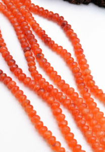 Perles de cornaline d'Afrique facettées, perles de pierres précieuses naturelles de 6 mm pour la fabrication de bijoux fins - Product Image 3