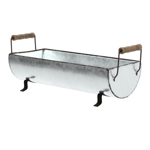 Plateau de service en métal galvanisé d'aspect attrayant classique pour les fêtes de mariage de restaurant de bar d'hôtel de ferme - Product Image 3