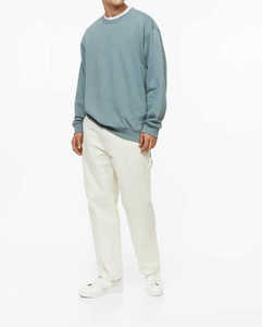 Pull-over surdimensionné de haute qualité pour hommes, sweat-shirt à col rond, streetwear décontracté, impression numérique personnalisée saison d'hiver, teint uni - Product Image 2