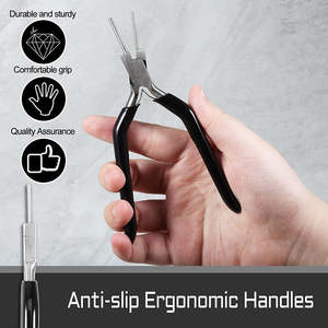 Jewelry Making <b>Plier</b> 2mm 3mm Wire Looping <b>Pliers</b> Wire Wrapping Tools Jewelry Making Tools With PVC Grip Handle - Product Image 3