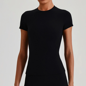 Camiseta de Yoga de Manga Corta sin Costuras para Mujer, Traje Deportivo Informal de Secado Rápido, Top Deportivo para Correr - Product Image 6