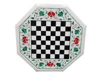 Table d'échecs en marbre faite à la main, plateau de jeu en pierre, table à manger, mobilier de luxe, plateau en marbre, cadre en marbre doré