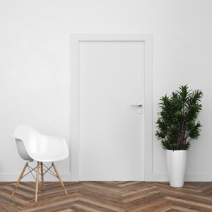 Puerta Interior de Madera Sólida de Lujo Personalizada, Resistente a la Humedad, con Marco y Molduras para Dormitorio de Hotel, Aislamiento Acústico, Puerta de Madera MDF - Product Image 4