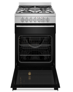 Four et Grill à Gaz Autonome en Acier Inoxydable avec Grille et Minuteur 60 cm, avec Rôtissoire, Cuisinière à Gaz 4 Brûleurs en Acier Inoxydable - Product Image 2