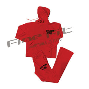 Applique Patch à capuche pantalons de survêtement survêtement hommes deux pièces broderie évasée survêtement Logo personnalisé Gym Jogger - Product Image 5