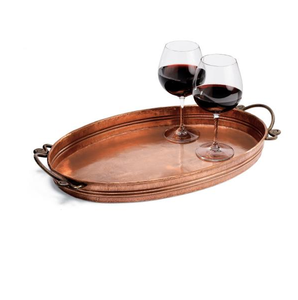 Excelente bandeja de plato de servicio de cobre de diseñador personalizado Bandeja de cobre de Diseño Artesanal real - Product Image 6